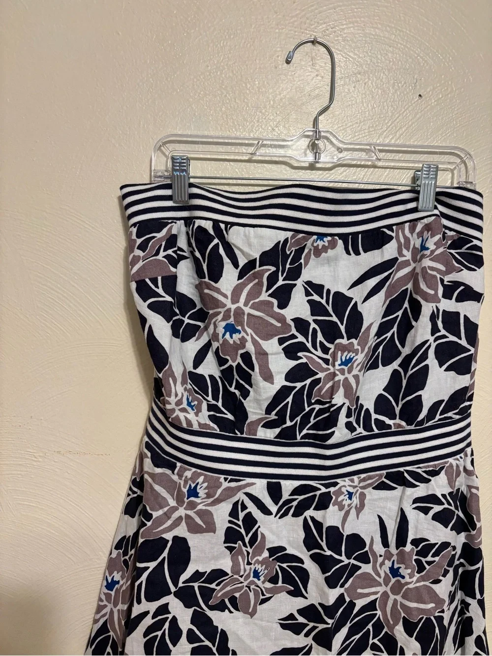 Tommy Bahama 100% Linen Strapless Floral Dress Large NWT - Picture 6 of 9